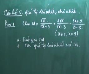 Bài 11. Giá trị lớn nhất, giá trị nhỏ nhất 