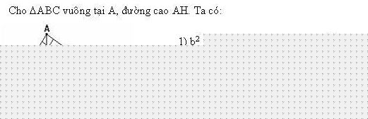 Bài 1.Một số hệ thức về cạnh và đường cao trong tam giác vuông (tiết 1)