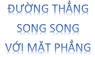 Bài 08. Đường thẳng song song với mặt phẳng