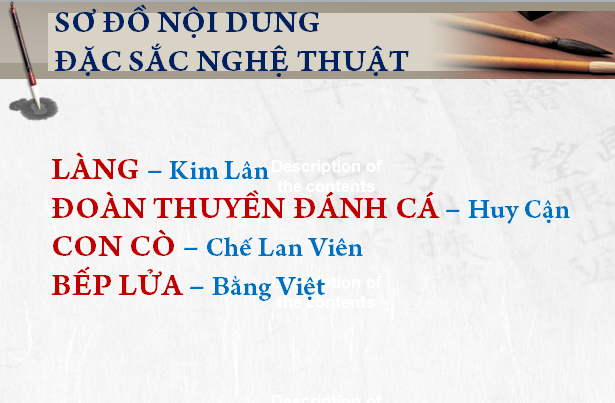 Sơ đồ nội dung và đặc sắc nghệ thuật của tác phẩm (Phần ba)