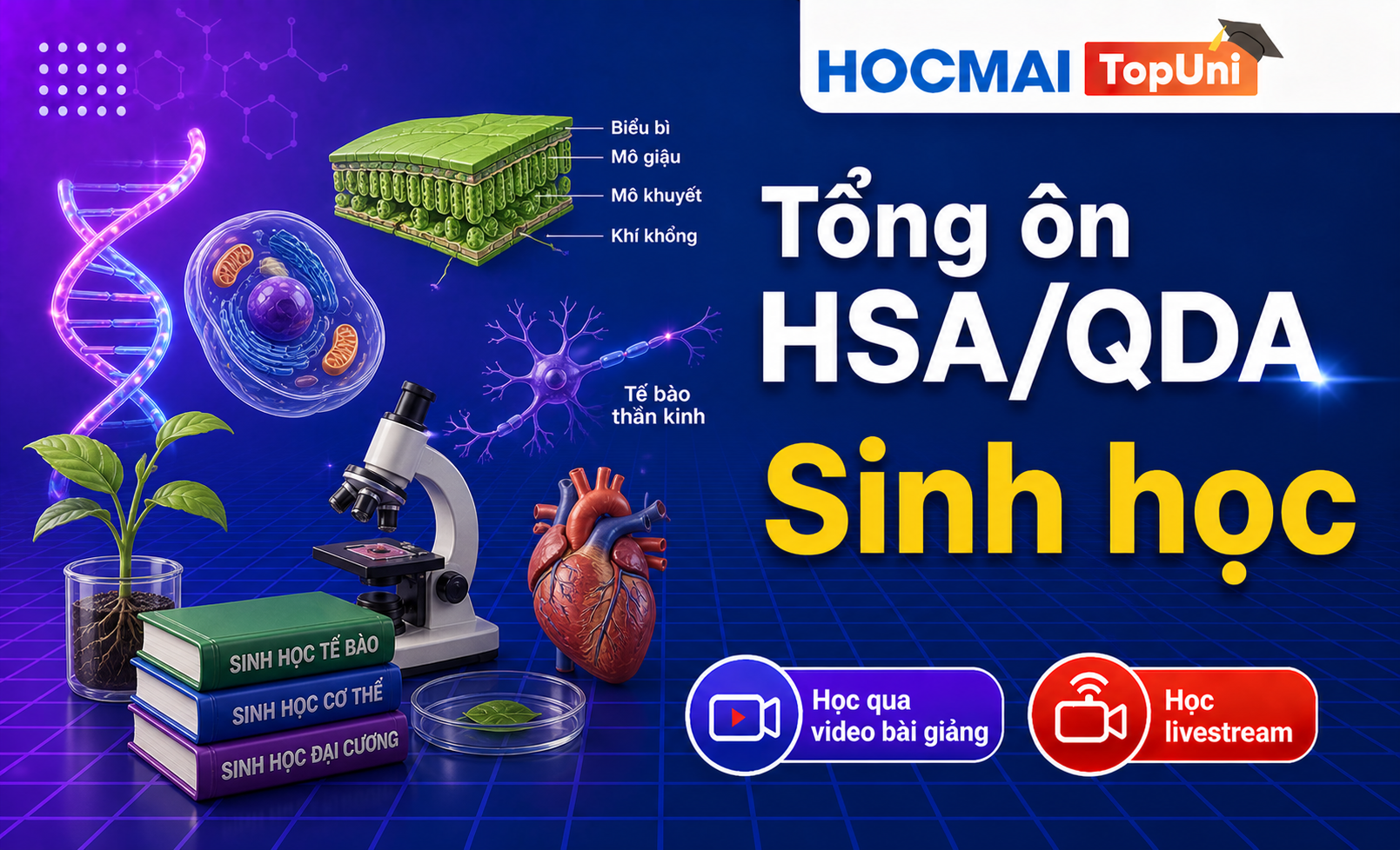 Tổng ôn HSA/QDA - Môn Sinh học - V