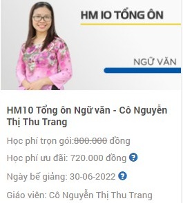 HM10 tổng ôn môn Ngữ văn