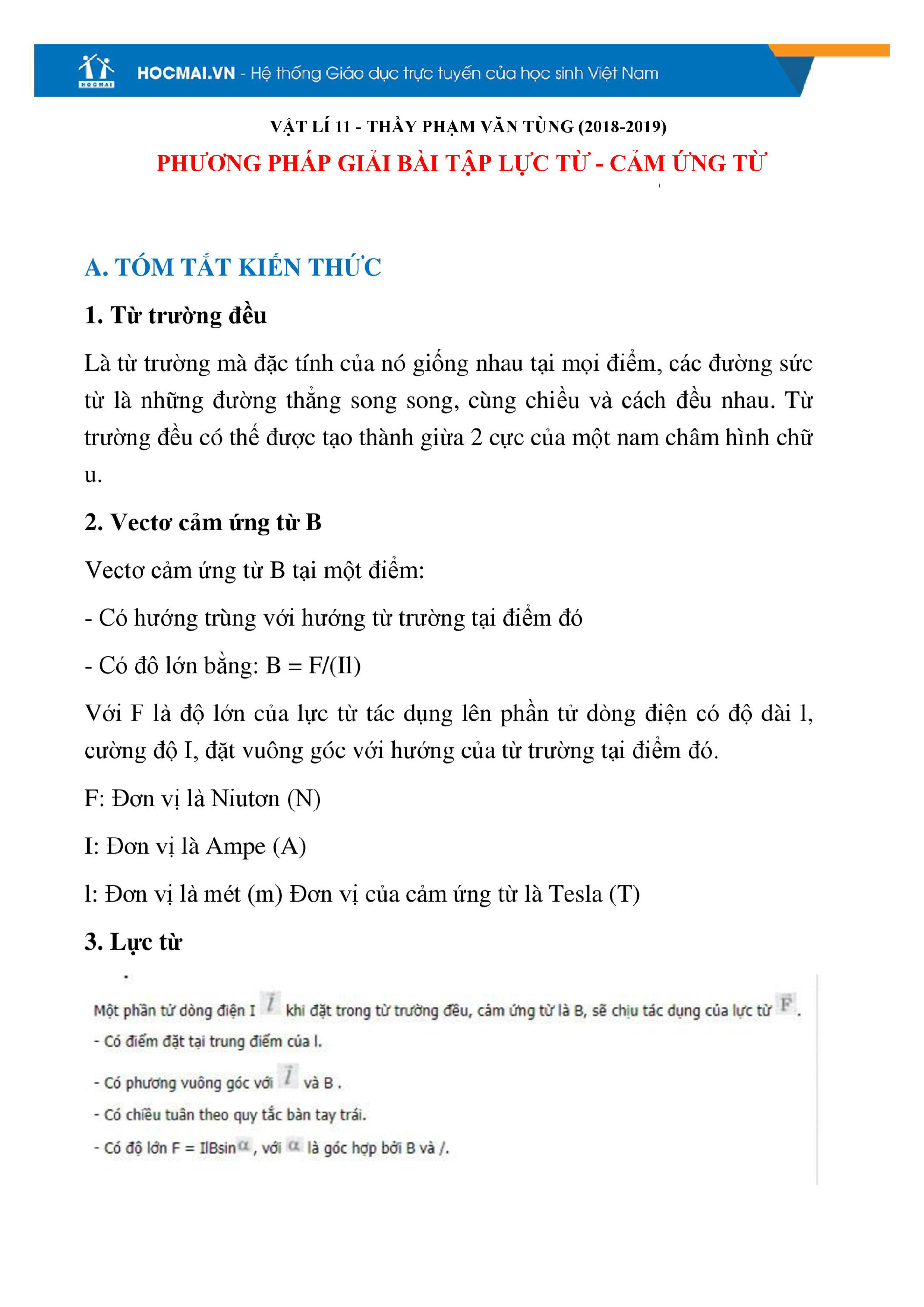 Lực Từ Cảm Ứng Từ Bài Tập: Lý Thuyết, Phương Pháp Giải Và Ứng Dụng Thực Tiễn