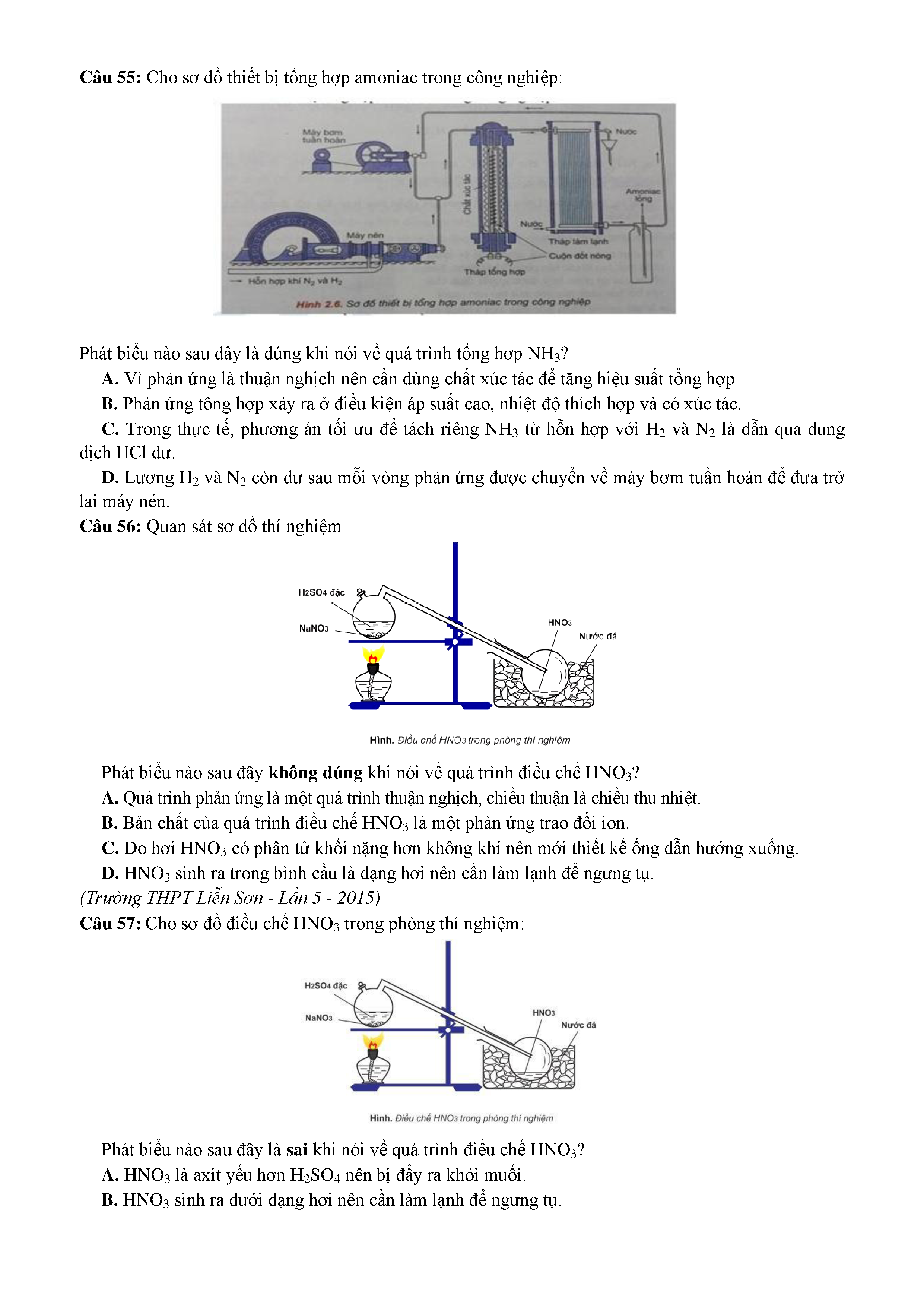 Bài tập hình vẽ thí nghiệm hóa học - có lời giải chi tiết