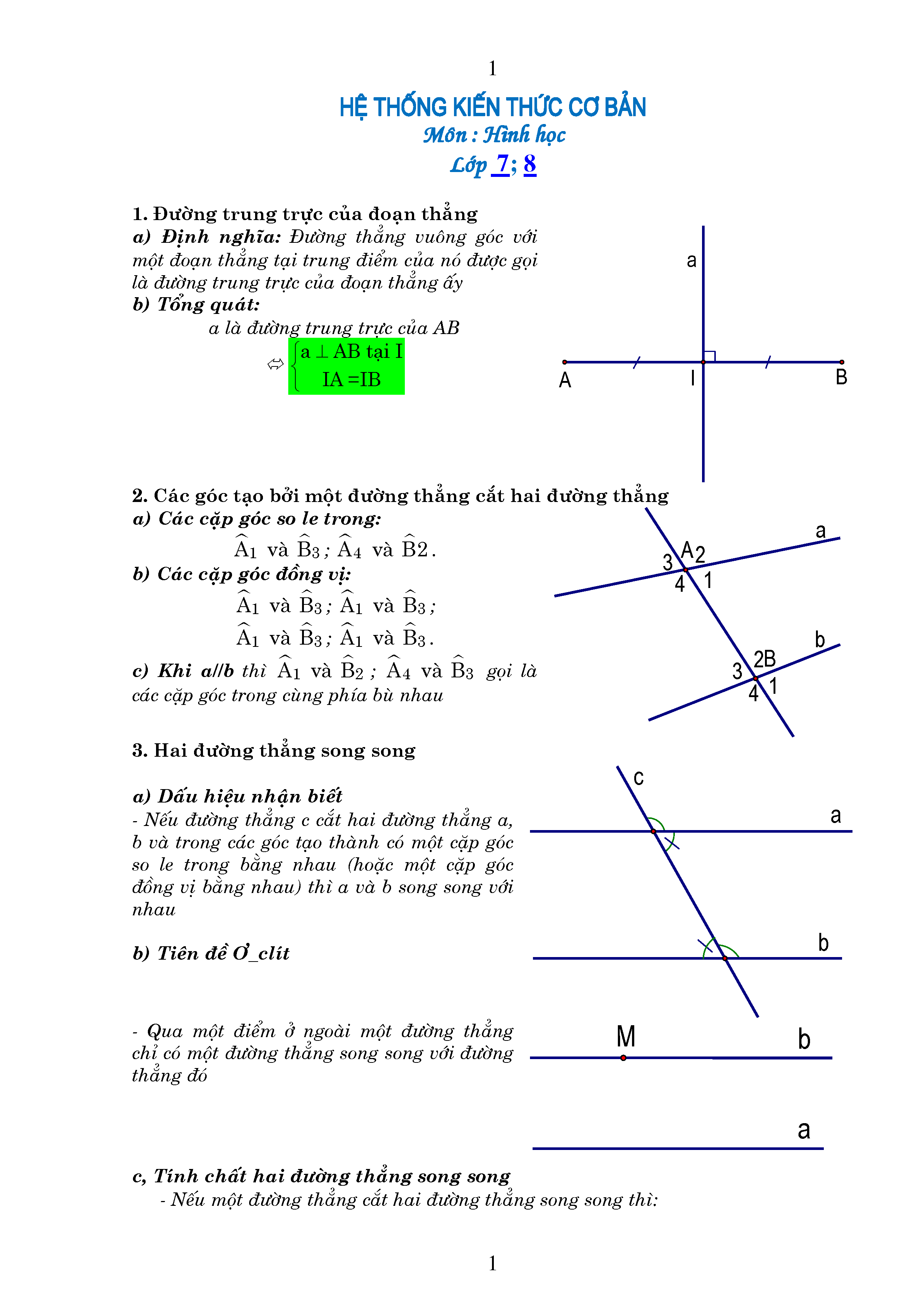 Học toán hình học lớp 7 nâng cao học kì 2 trực tuyến  Bài 1