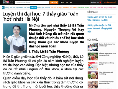 Luyện thi đại học, THPT quốc gia môn toán - thầy Lê Bá Trần Phương